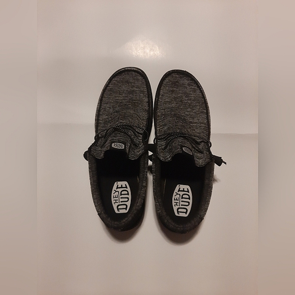 Hey Dude Wally Sport Knit Black/Black Men's Size 13.